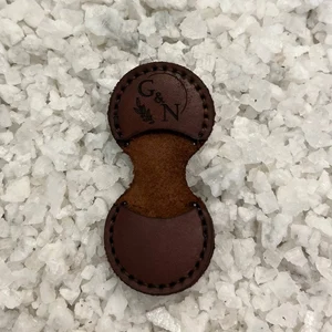 Handmade Full Grain Leather Coin Case: 32mm Coin Sleeve