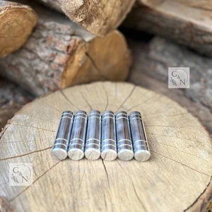Set of 6 aluminum Mandalorian cylinders, aluminum cylinders for a shin, Mandalorian costume, cosplay costume aluminum details, cosplay