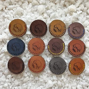 Handmade Full Grain Leather Coin Case: 32mm Diameter