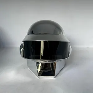 Thomas Bangalter Helmet, Electronic helmet, Futuristic helmet, Chrome helmet, Robot helmet, Music helmet, Dj helmet, Cosplay helmet.