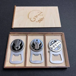 Star Wars Bottle Opener Set, Galactic Crests, Aluminum, Gift Box