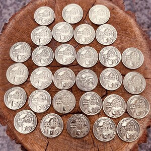 Set of the Mandalorian coins, the Mandalorian, coin, coins, gold coins, the gold coin, brass coins, gift for him, coins set, cosplay coins