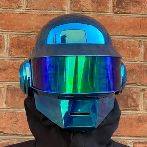 Thomas Bangalter Helmet, Chrome Cosplay, Limited Edition, Thomas Bangalter Helmet, Electronic helmet, Futuristic helmet
