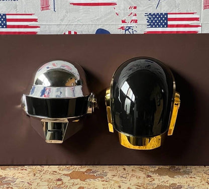 Daft Punk Helmet Wall Art: Chrome Thomas & Guy-Manuel Set