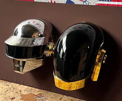 Daft Punk Helmet Wall Art: Chrome Thomas & Guy-Manuel Set